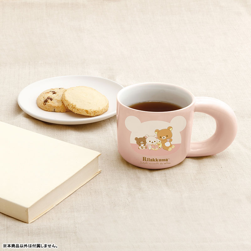 Rilakkuma轻松熊|San-X Ceramic Mug / Wonderful House奇妙屋粉色陶瓷马克杯/微波炉适用|约80×Φ90mm