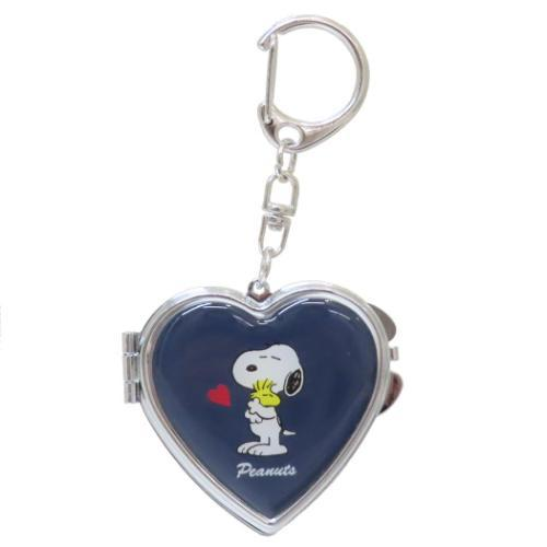 Snoopy|Peanuts Heart-shaped mirror keychain|50x95x8mm approx.