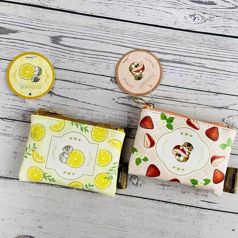 Mofusand|Mini Flat Pouch - Fruit Cat|W120×H90×D10mm approx.