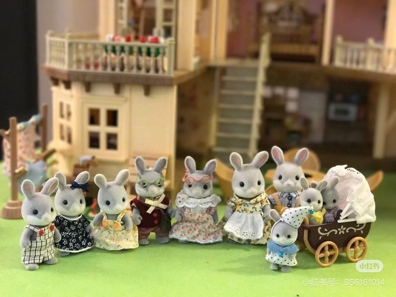 SylvanianFamilies|Cottontail Family Animal Rabbit Figure Doll Kids Playing Toy-4030