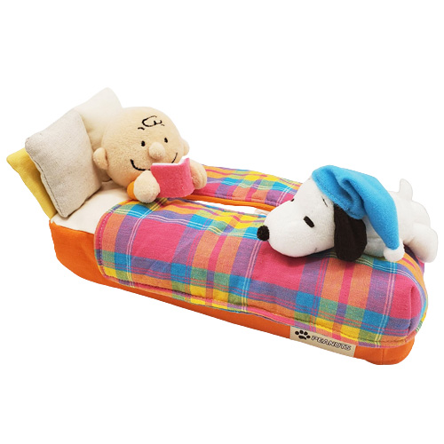 Snoopy|Peanuts Snoopy & Charlie Brown Bed Tissue Cover|H12×W25×D13cm approx.