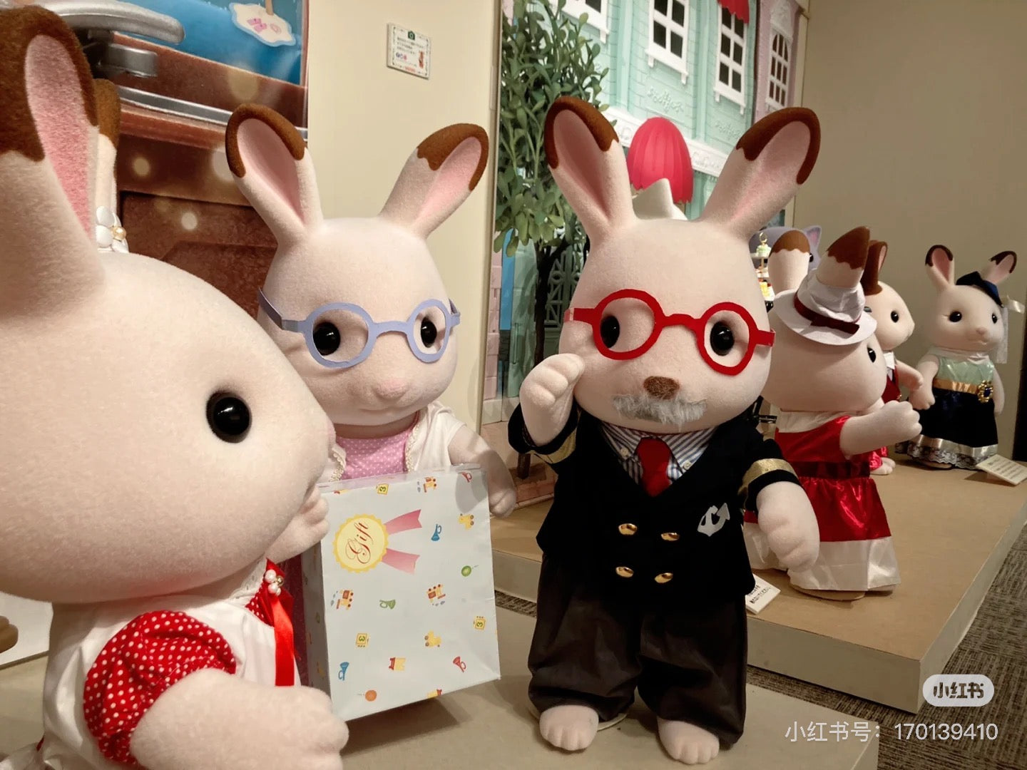 SylvanianFamilies|Chocolate Rabbit Grandparents Set 5190