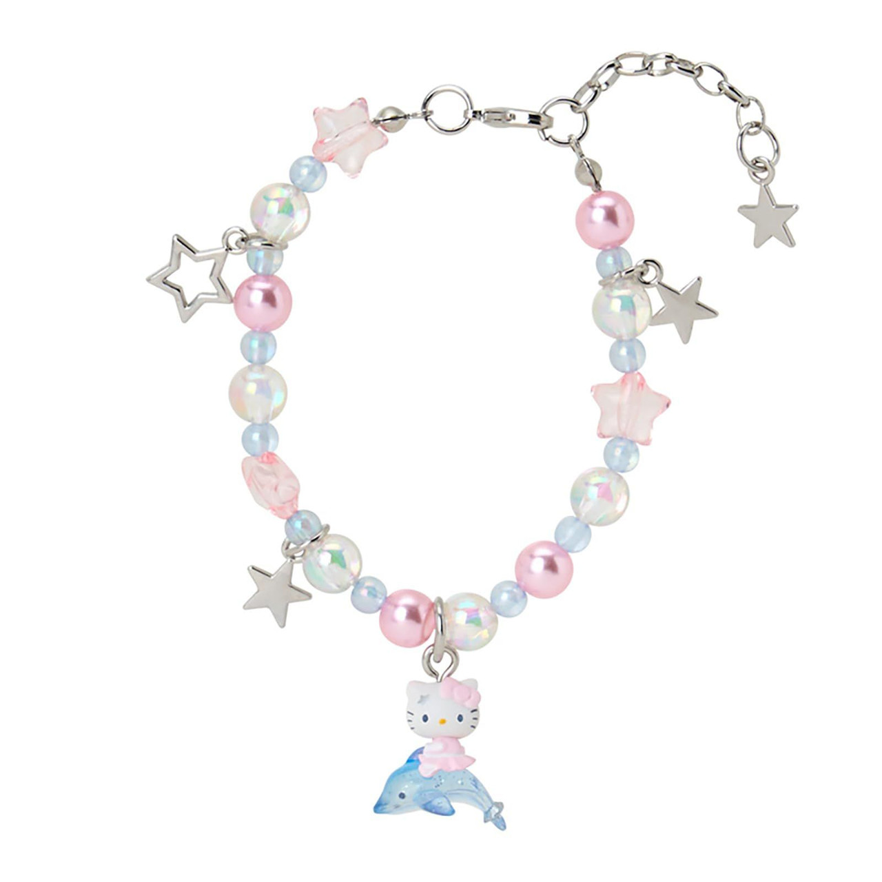 Sanrio|Shiny Dolphin Characters Beaded Bracelet with Charm|21×1cm approx.
