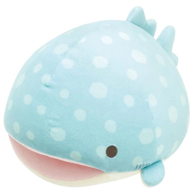 Jinbesan鲸鱼|可爱笑脸大嘴mochi鲸鱼玩偶/公仔/抱枕/嘴里可以放小玩偶|约H145 x W200 x D330mm