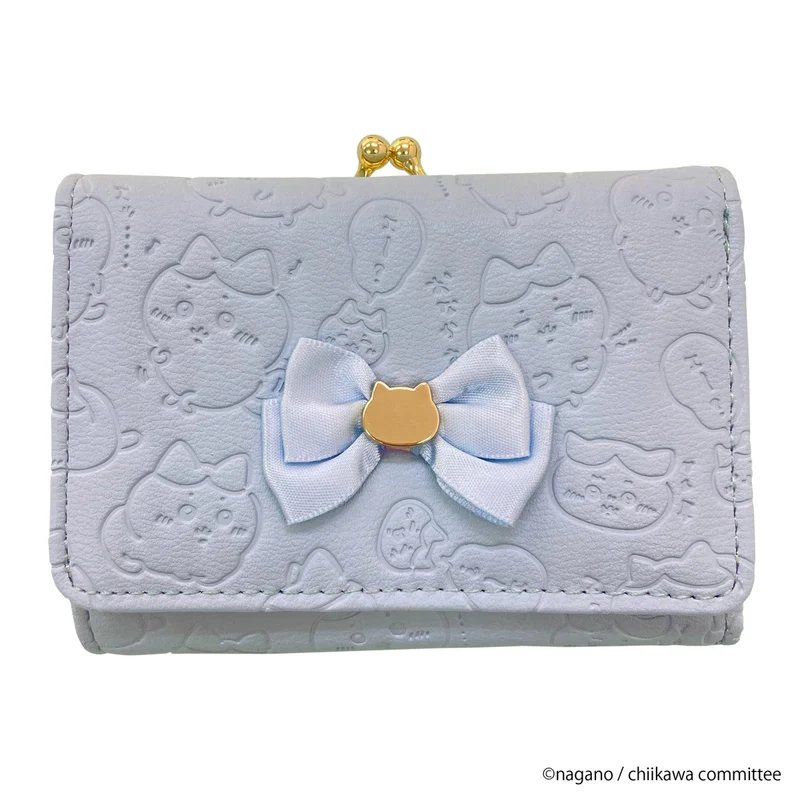 Chiikawa|Wallet with button closure and satin ribbon/Trifold Walle|77×106×30mm approx.
