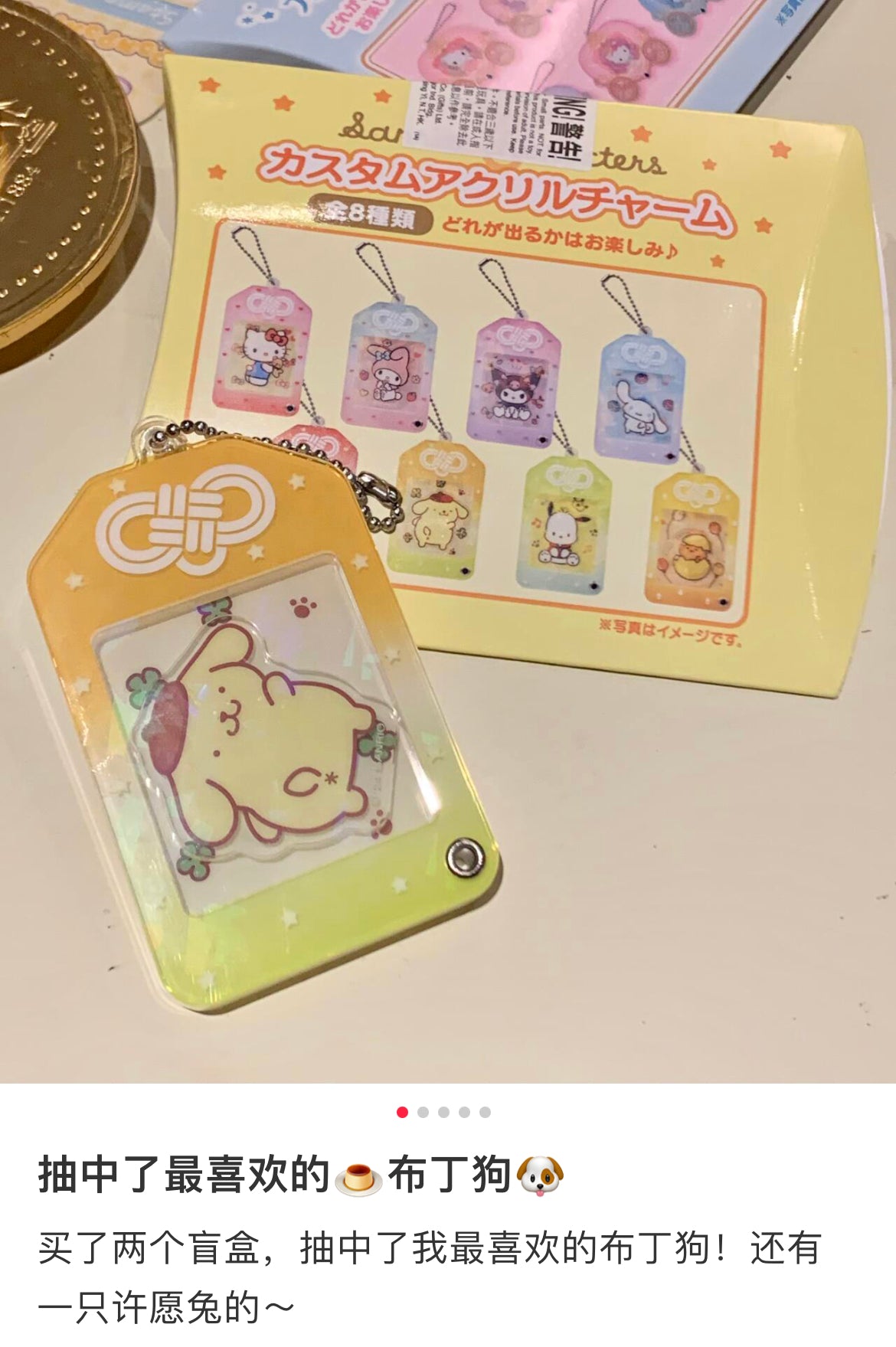 Sanrio三丽鸥|Custom Acrylic Charm Amulet Blind Box新年开运御守偏光亚克力摇摇乐吊饰盲盒/全8种|1枚入