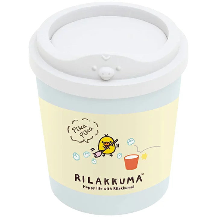 Rilakkuma轻松熊|可爱轻松熊鼻孔鸡桌面垃圾桶/杯杯形状垃圾桶|約120×90×90mm