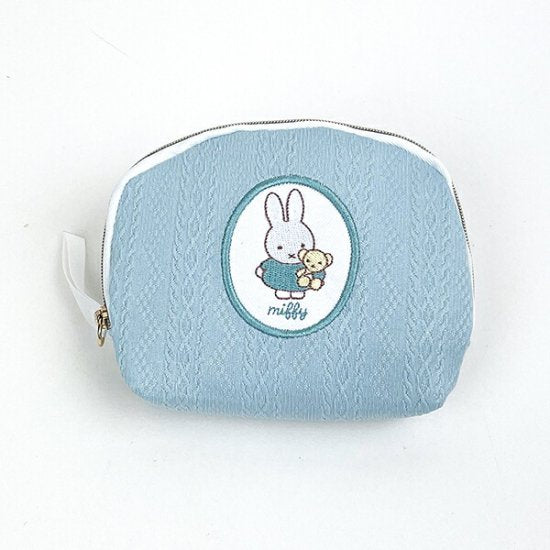 Miffy|accessory case spring knit series pouch|11cm x 14.5cm x 3cm approx.