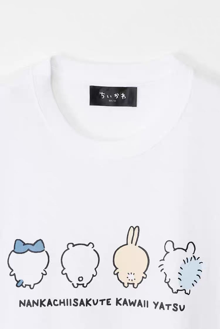 Chiikawa 吉伊卡哇|四小只背影白T恤/Tshirt
