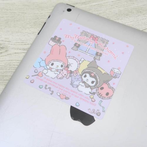 Sanrio|Outdoor Sticker - My Melody 50th Anniversary & Kuromi 20th Anniversary Angel|9.2×0.1×9.2cm approx.