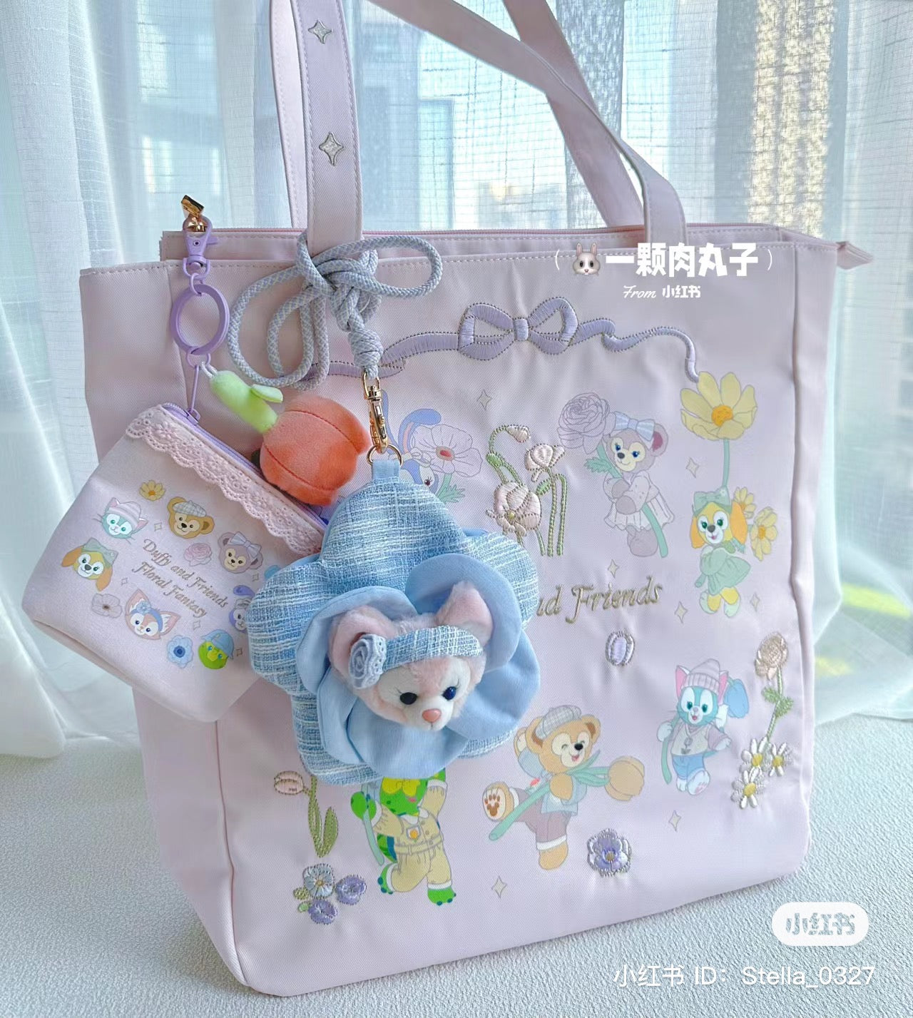 Disney SH|春日达菲和朋友们系列小香风贝儿花朵卡包/零钱包/耐装/可挂脖/改造包挂/斜挎包等