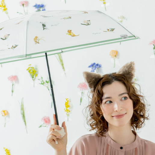 WPC|masayuki oki联名猫猫超轻99%防uv防紫外线遮阳伞/晴雨伞|猫猫头