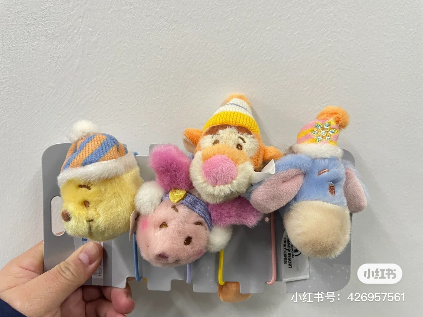 Disney SH|winnie the pooh冬日噗噗发圈4枚组