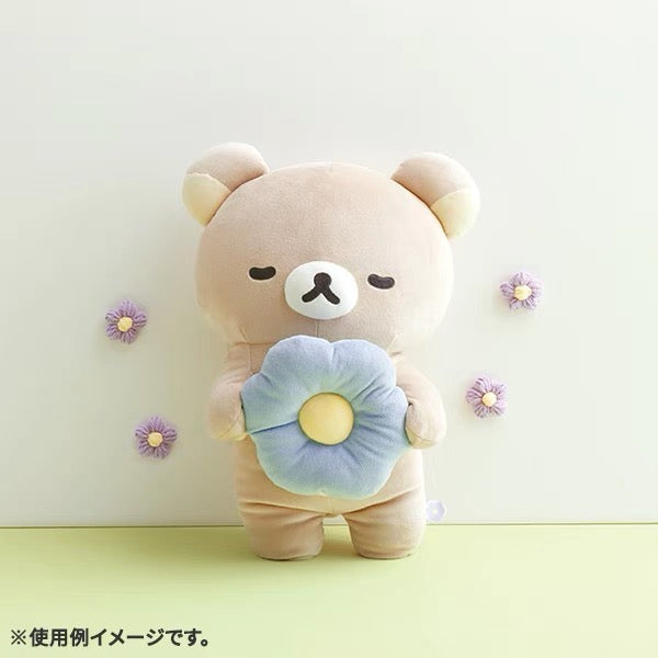 Rilakkuma|Basic Rilakkuma Flower Sleeping Die-cut Cushion |390×270×160mm approx.