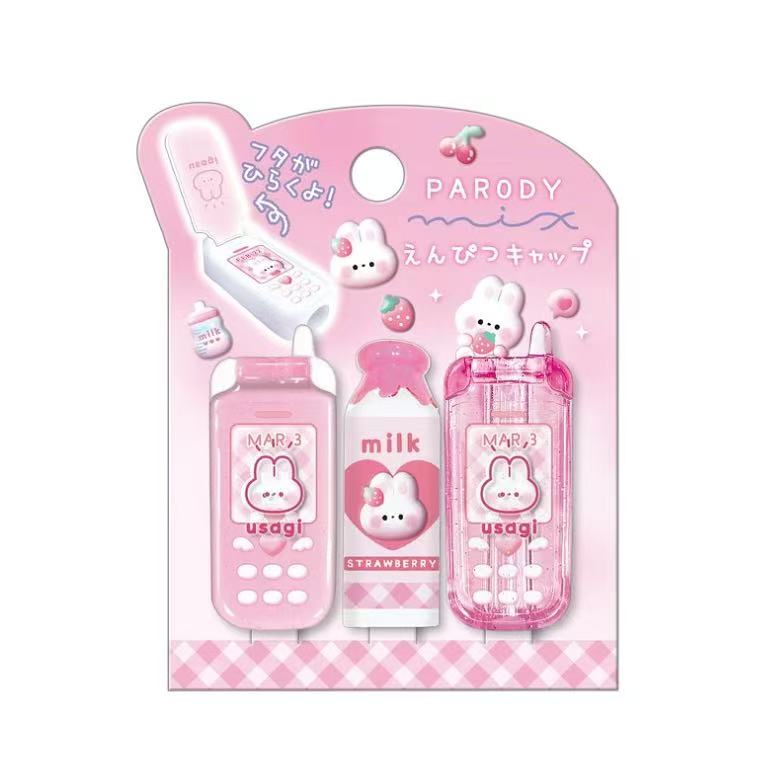 Q-LiA|Heisei Retro Cell Phone Style Parody Pencil Caps|H85 x W70 x D20mm approx.