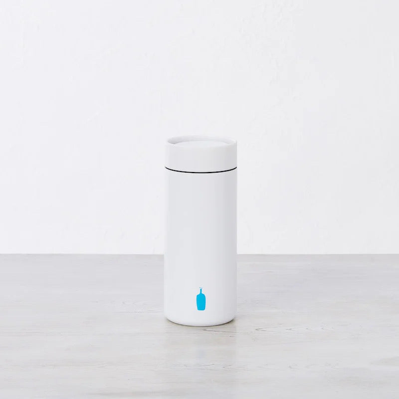 Blue bottle coffee|车载喝水神器/可传统拧开/也可顶部弹簧按压开启/ 360度可以喝的便携保温杯/直径小易携带|354ml