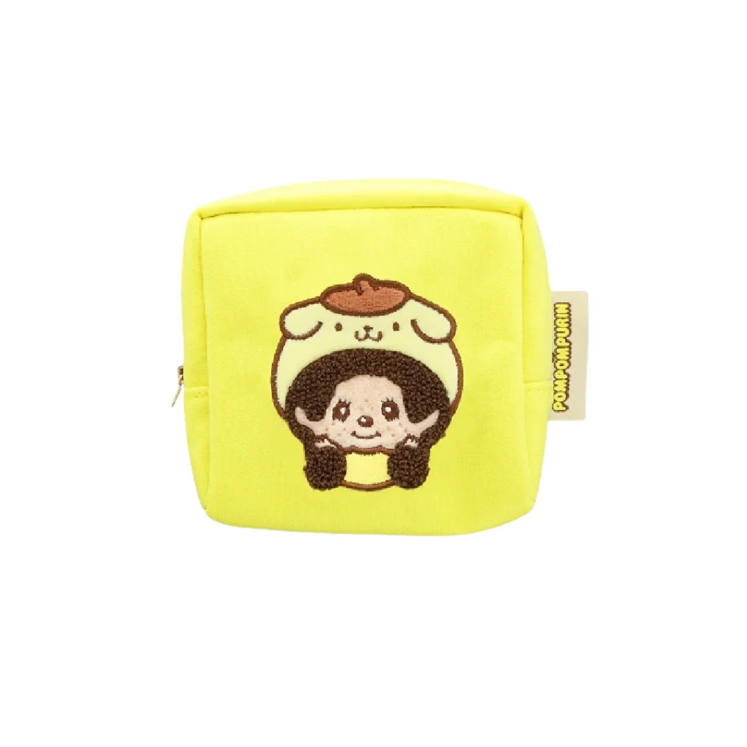 Monchhichi|Pompompurin x Monchhichi Sagara Embroidery Mini Pouch|W115×H120×D50mm approx.
