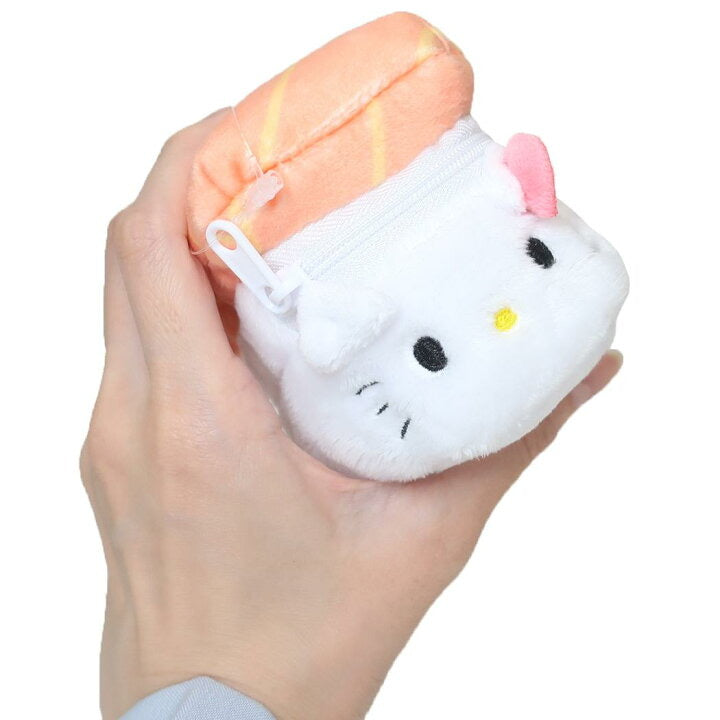 Sanrio|寿司造型毛绒mini收纳包/化妆包/拉链包|约140x71x70mm