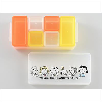 Snoopy|可爱半透明分格耐高温收纳盒/餐盒|100ml*4+200ml*2