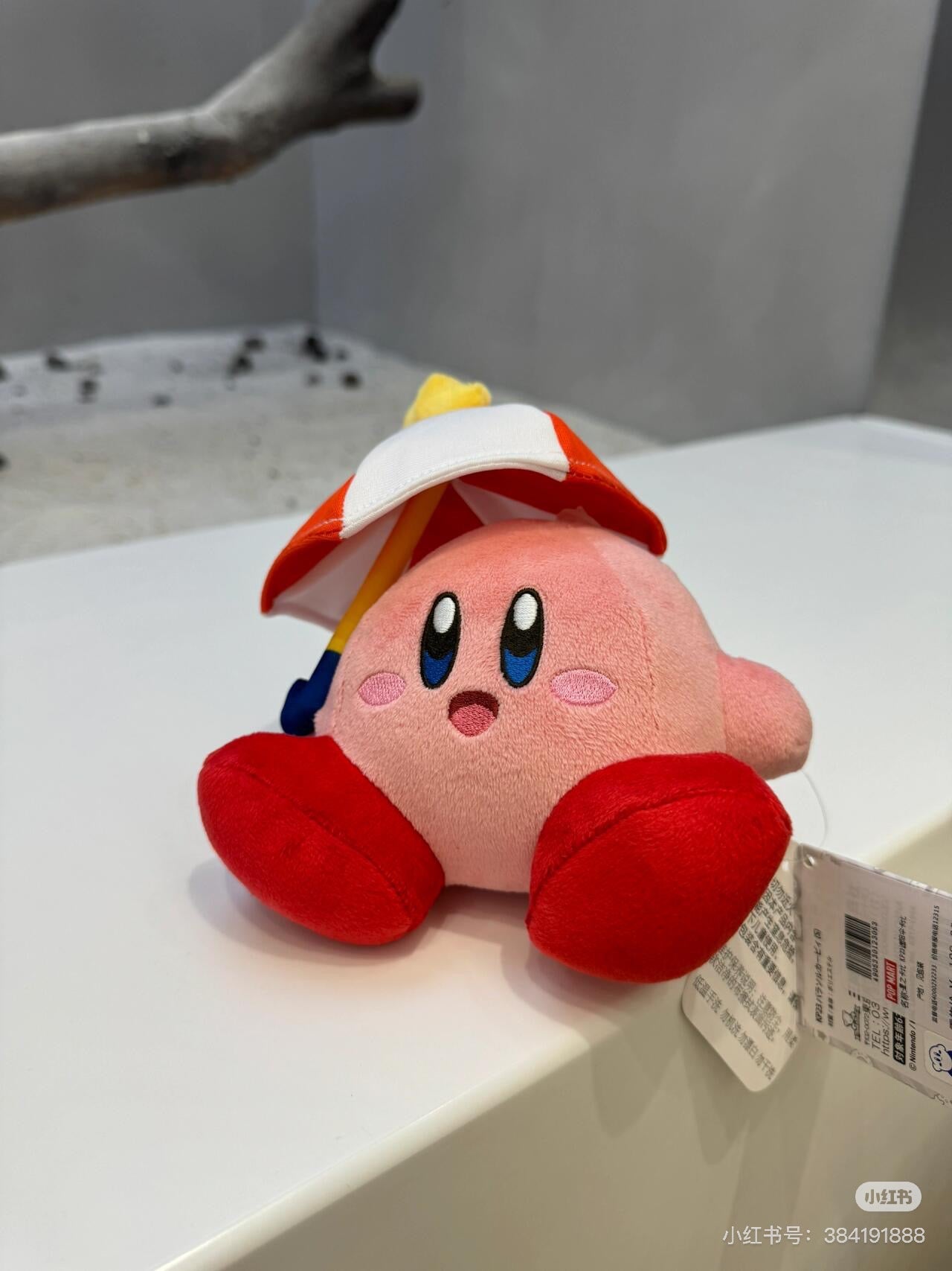 Kirby星之卡比|San-ei Kirby Plush Doll Copy Ability Parasol Kirby30周年纪念款撑太阳伞毛绒玩偶/公仔 | 约W14×D11.5×H19cm