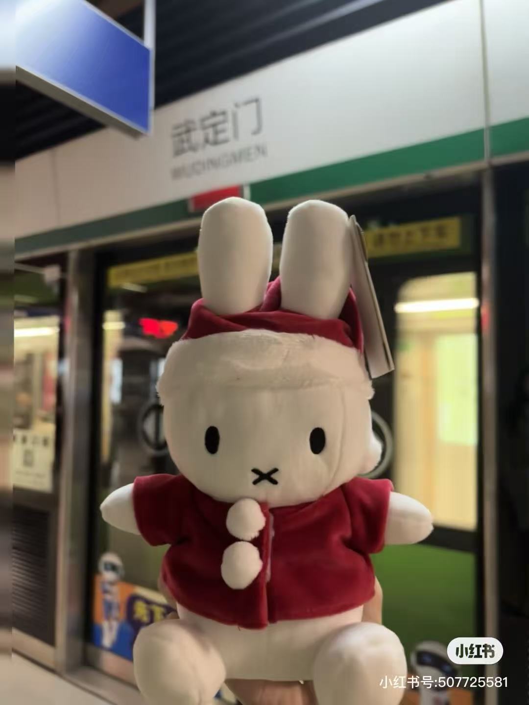 Miffy|CHRISTMAS Plush Dolls/Plush Toy| 21 x 15.5 x 11 cm approx.