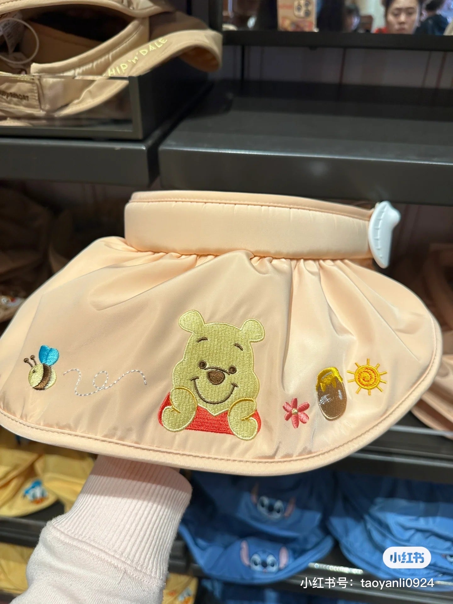 Disney SH|可爱角色刺绣图案夏天防晒贝壳遮阳帽