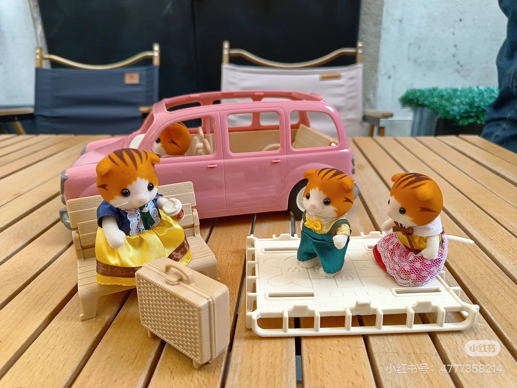 SylvanianFamilies森贝儿家族| Family picnic car粉色家庭野餐车套装玩具/过家家5535