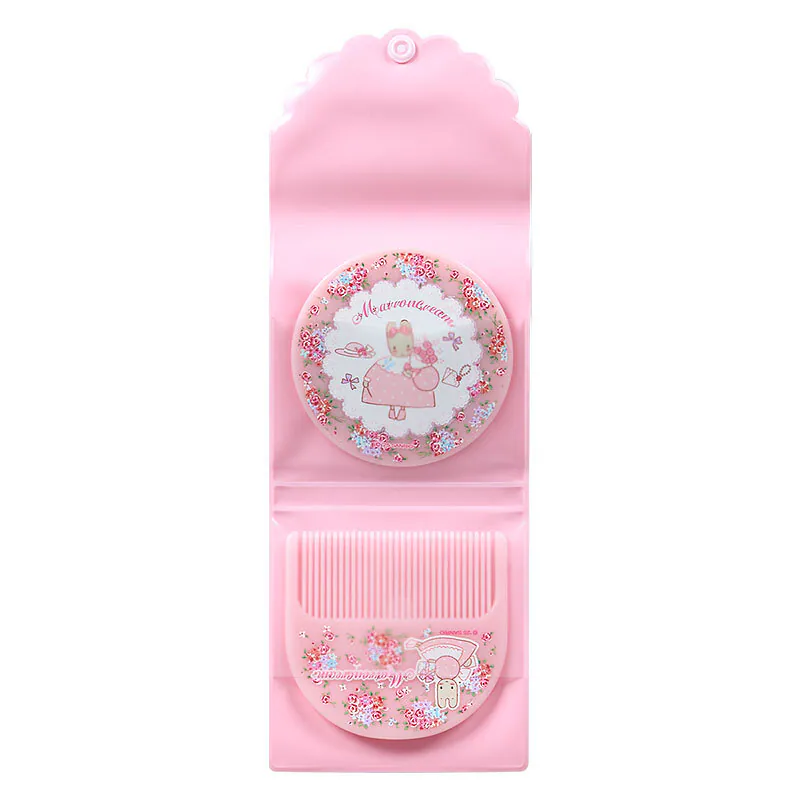 Sanrio|Marron Cream 40th anniversary Comb and Mirror Set |10 × 2 × 9 cm approx.