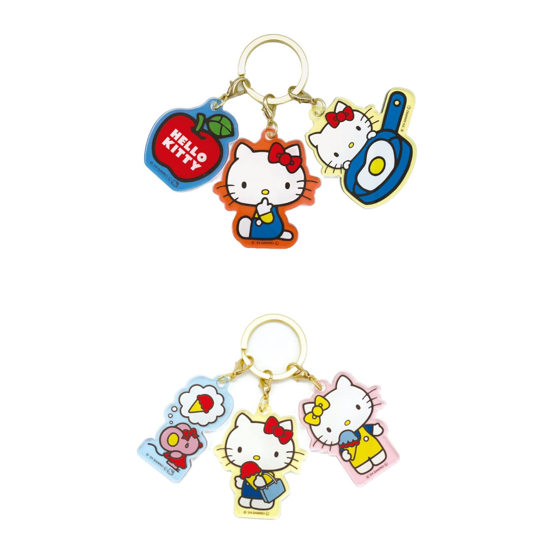 Sanrio三丽鸥|Hello Kitty 50th可拆分三连亚克力钥匙扣/挂件