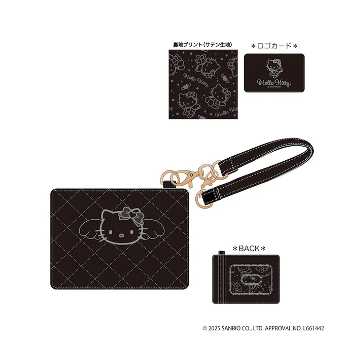 Hello Kitty|Angel Quilted Pass Case|H105xW150xD40mm approx.