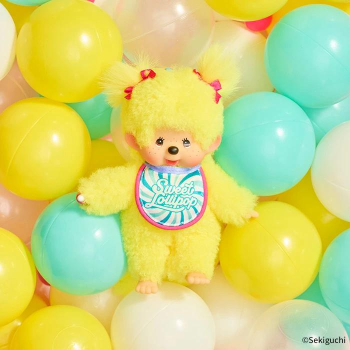 Monchhichi|Sweet Lollipop Mascot Holder /Plush Keychain|H16×W8.5×D5.5cm approx.