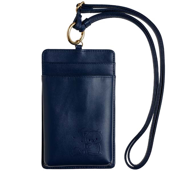 Rilakkuma轻松熊|晚安睡梦系列超软皮质感零钱包手机包斜背包组|手机包约180×110×10mm