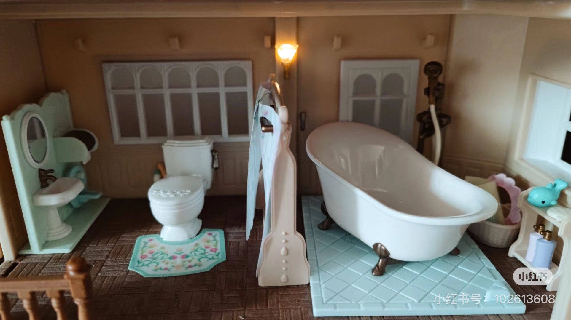 SylvanianFamilies森贝儿家族| Toilet Set 卫生间家具套组/玩具/过家家/不含玩偶5740