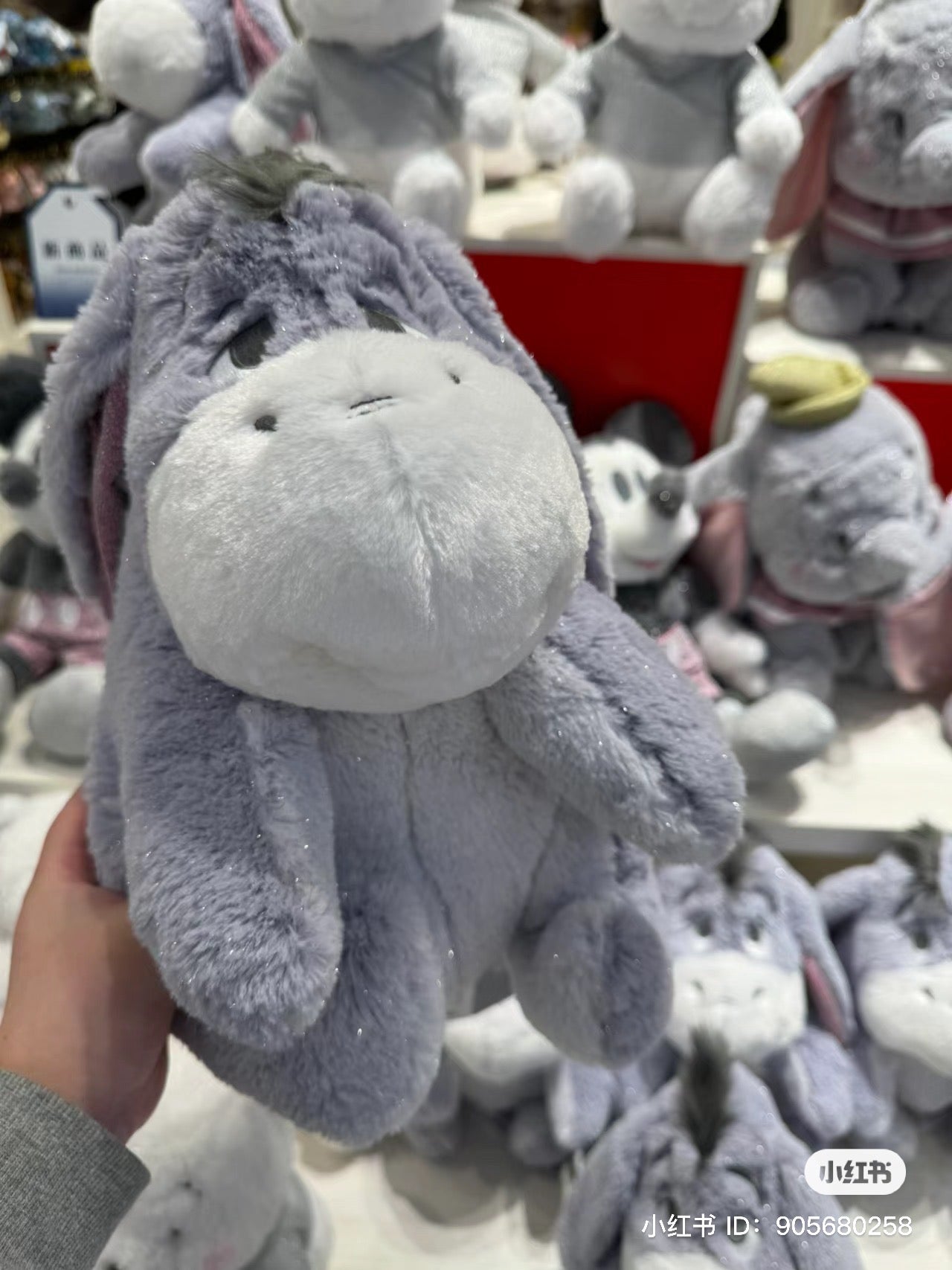 Disney迪士尼|冬日限定灰色银闪系列公仔/玩偶|高さ約29×幅23×奥行き21(cm)