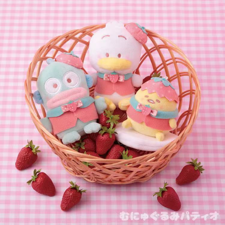 Sanrio|Strawberry Cheek Squishy Mascot Holder /Plush Keychain|Height Approx. 10cm