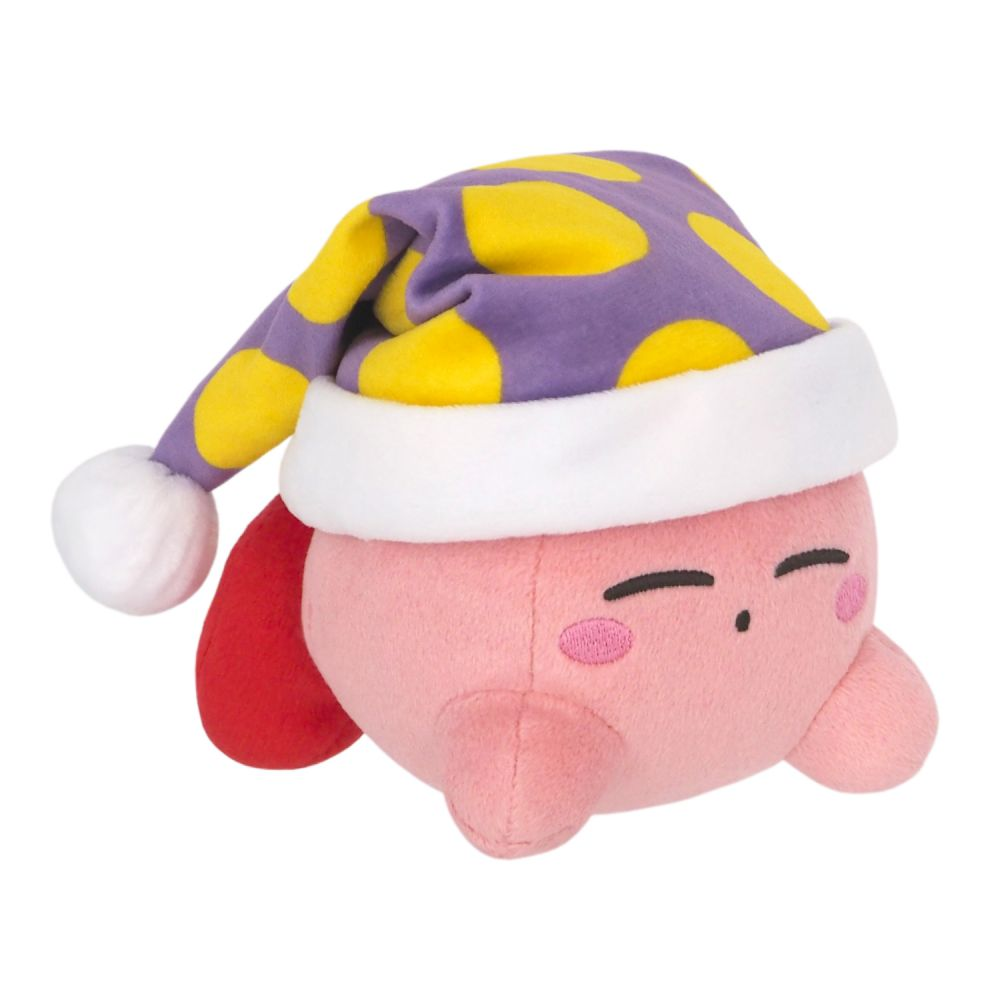 Kirby星之卡比|Sanei Nintendo Otaku Goods - Plush toy S: Sleep Kirby 超可爱星之卡比睡觉睡帽毛绒玩偶/公仔/S号|W11×D12×H12 cm
