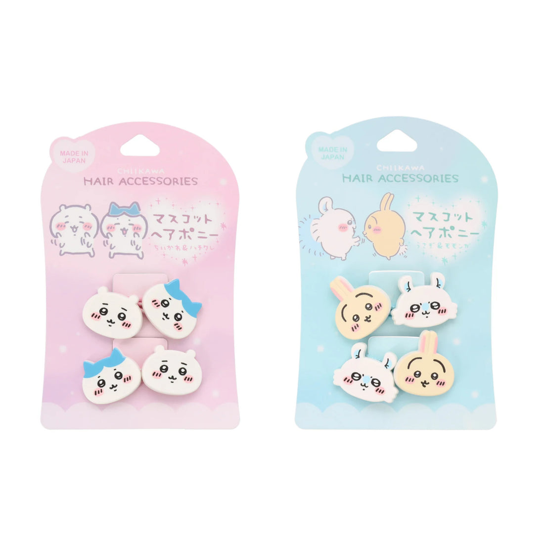 Chiikawa 吉伊卡哇|Mascot Hair Tie亚克力脸型发圈/发绳/1对|约各 H20 x W25