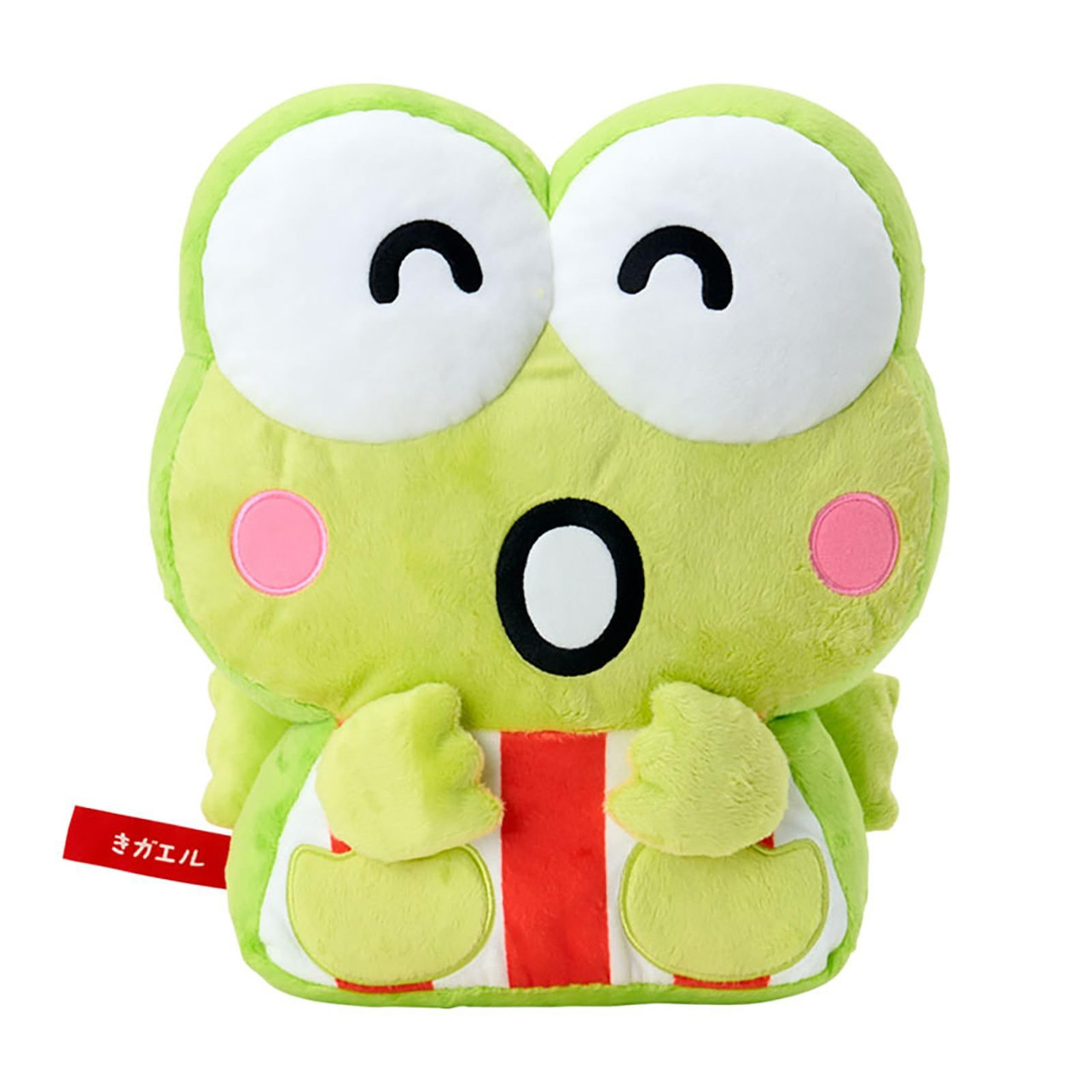 Sanrio|Everyday Kero Kero Keroppi Frog Plush Cushion|27×11×31cm approx.