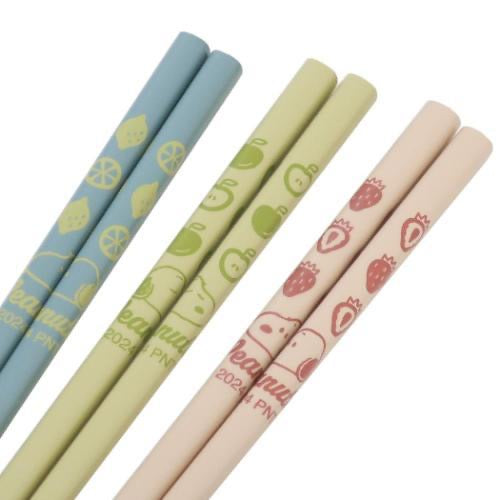 Snoopy|抗菌耐热筷子彩色5双组|約高225mm