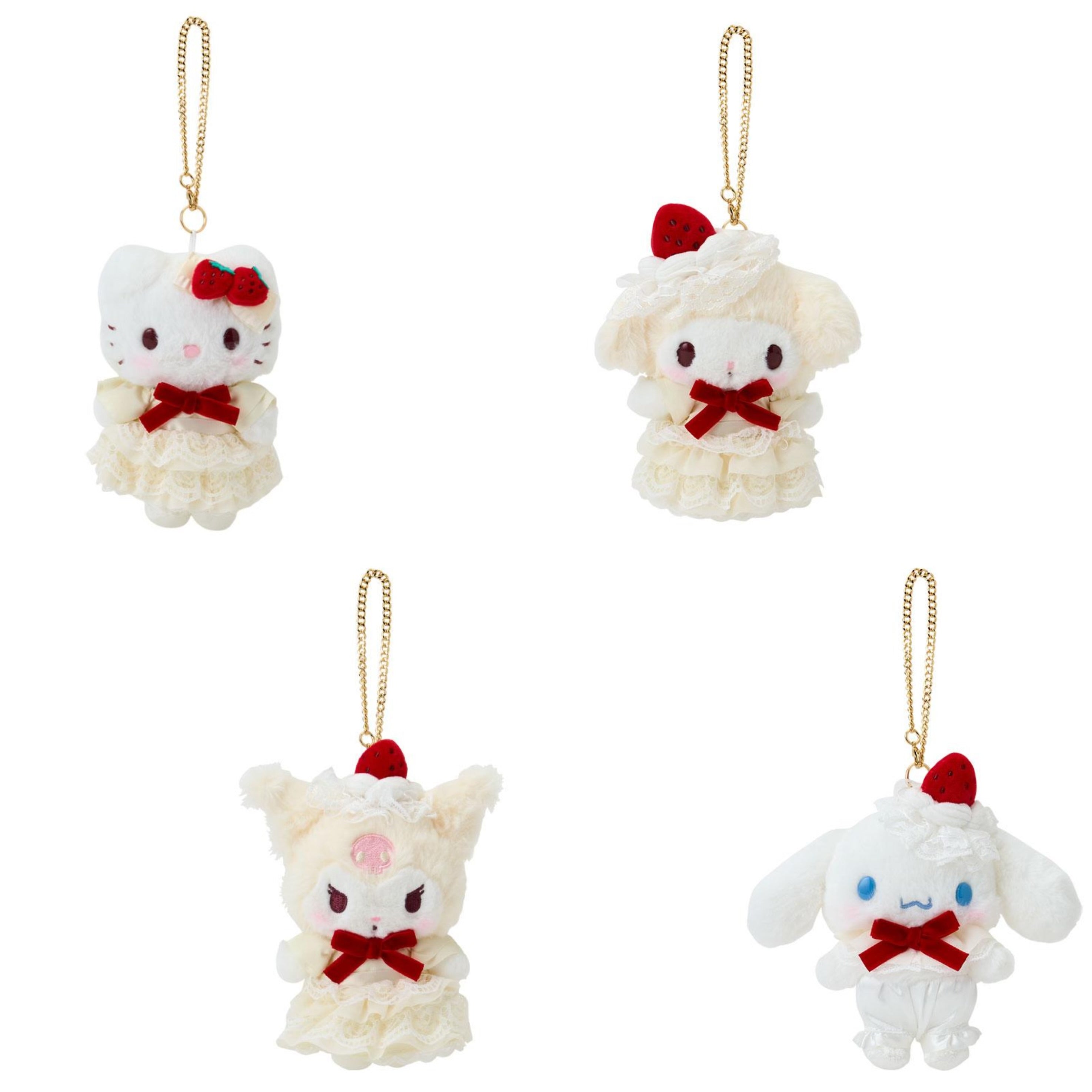 【limit 1】Sanrio|strawberry Shortcake Mascot Holder /Plush Keychain|10 x 6 x 13.5cm approx.