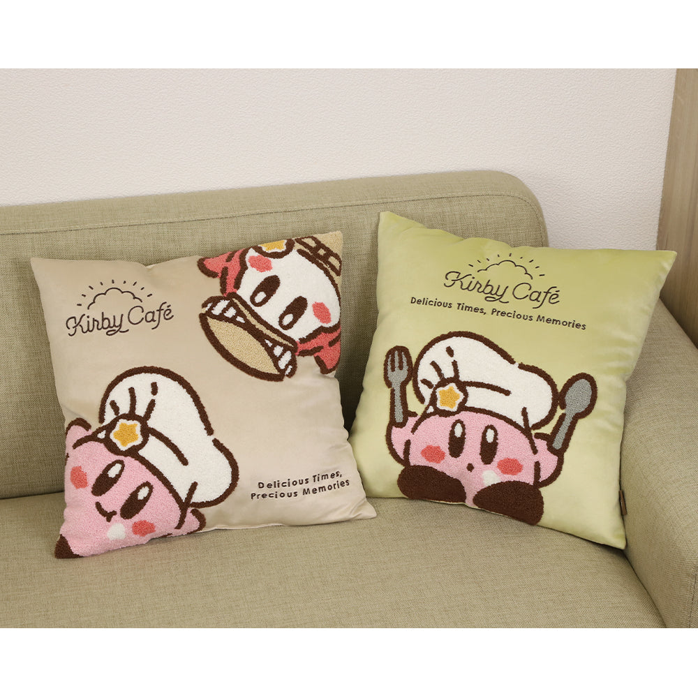 Kirby|cafe限定刺绣图案抱枕/坐垫|約W400×H400mm