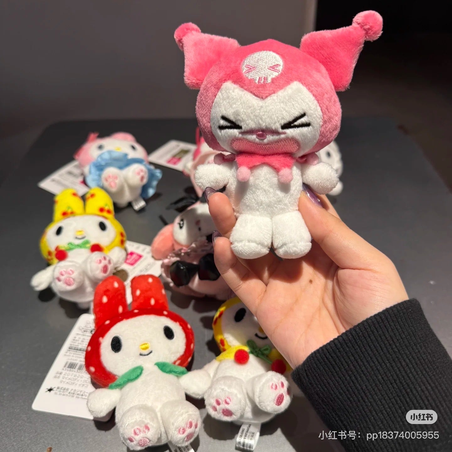 Sanrio|Kuromi 20th Anniversary Nurse Mascot Holder /Plush Keychain|H11 x W10 x D5.5cm approx.