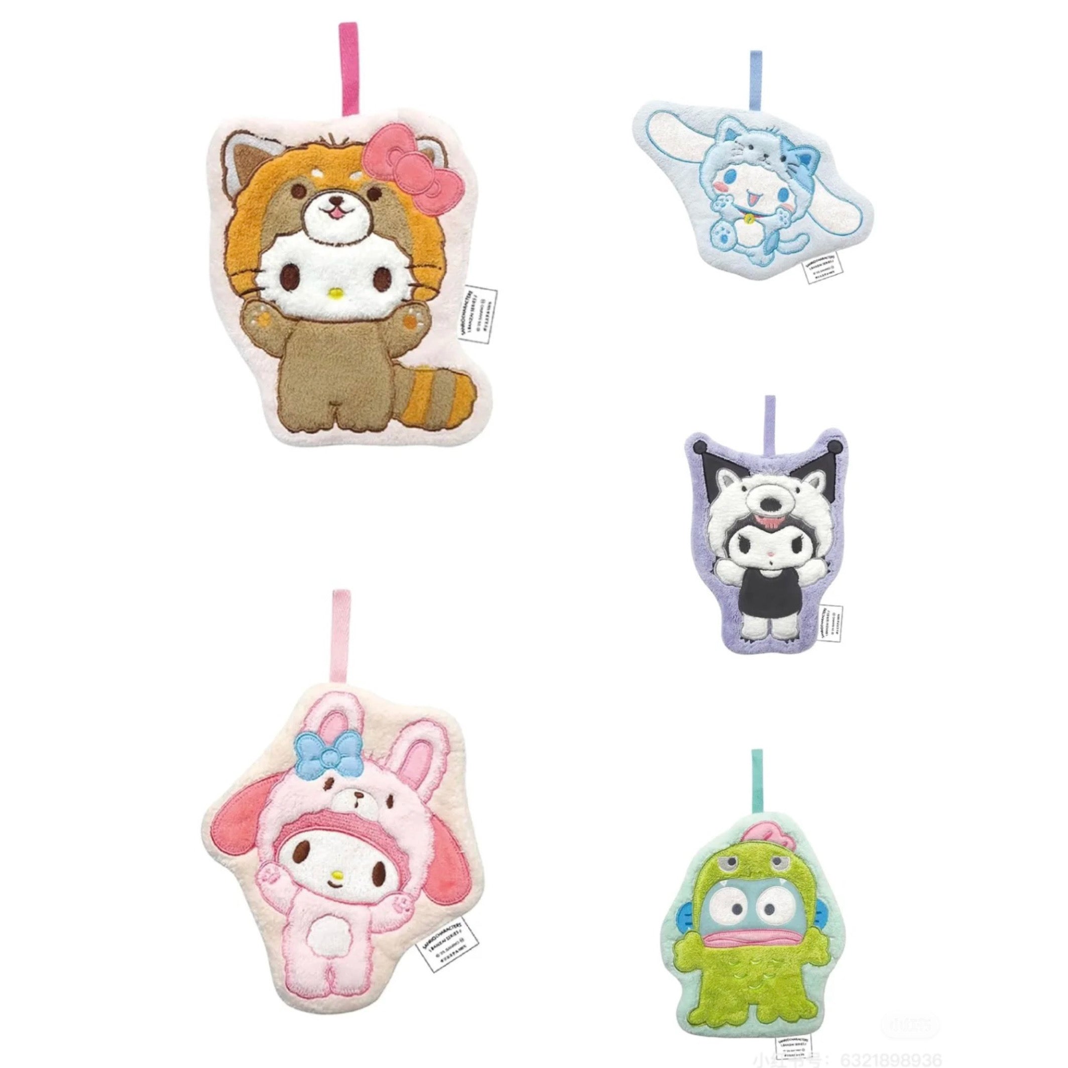 Sanrio|Animal Banzai Series Die-Cut Mascot Towel|H194 x W165 x D22mm approx.