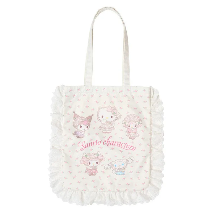 Sanrio|Forest Lace Characters Tote Bag| W32×D1×H38cm approx.