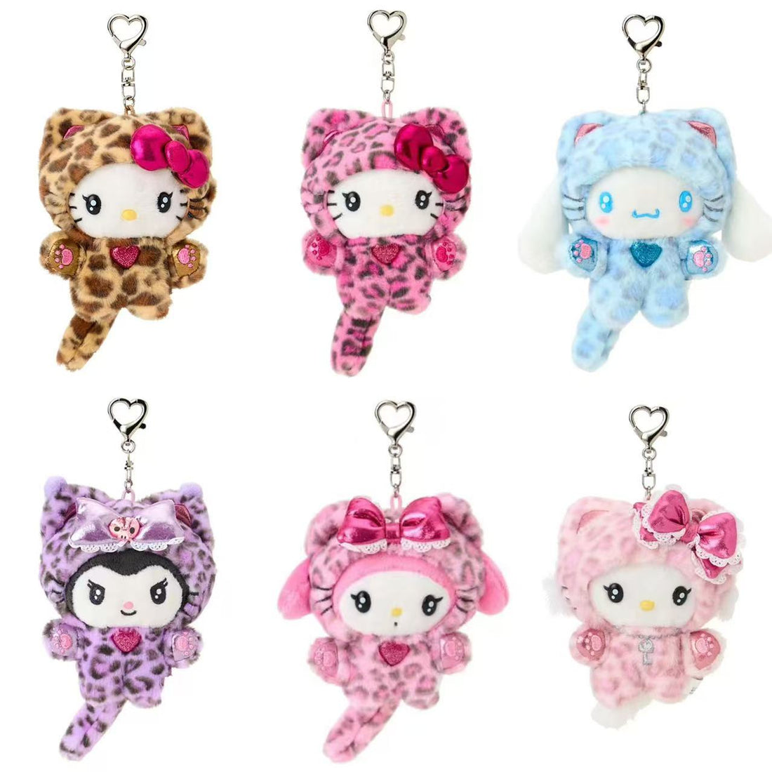 Sanrio|Leopard Gal Cat Mascot Holder /Plush Keychain|11×6×14cm approx.
