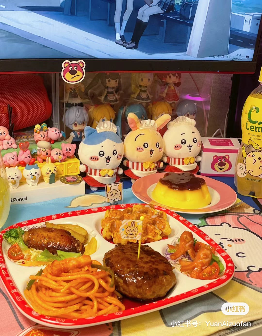 Chiikawa 吉伊卡哇|餐厅系列可爱挂件/包挂|約H120×W90×D50mm/limit one