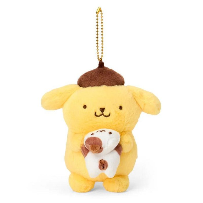 Sanrio|Pom Pom Purin Mascot Holder /Plush Keychain|13.5×10×14.5cm approx.