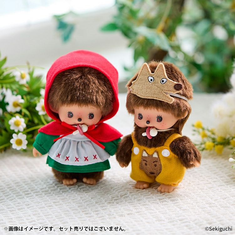 Monchhichi|Babychhichi Revival Dance Party Little Red Riding Hood &Wolf Plush Dolls/Plush Toy|H13.5 x W10 x D7cm approx.