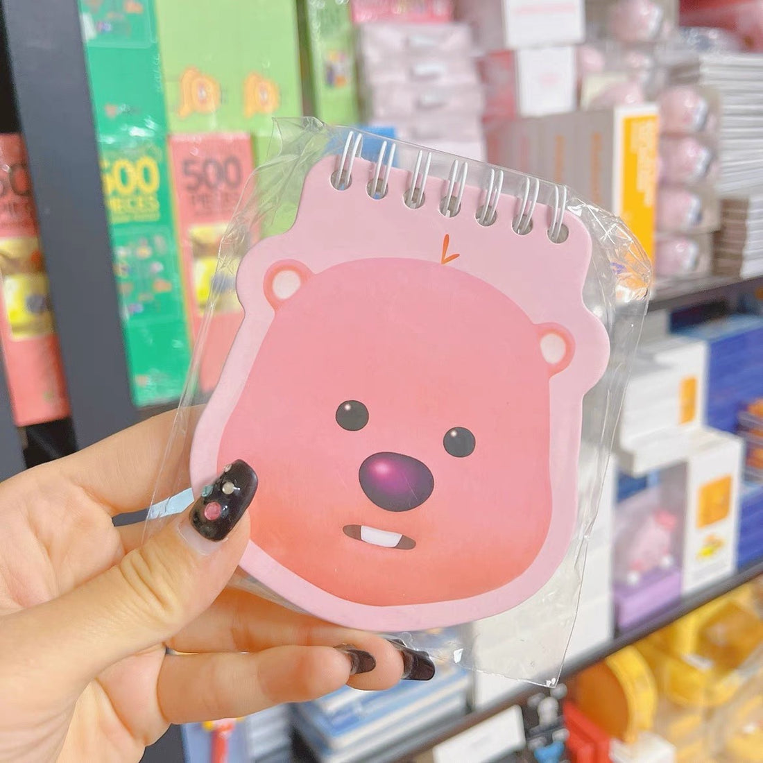 Loopy小海狸|露比大脸粉红色线圈便签本