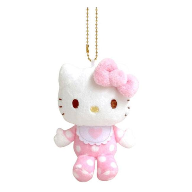 HelloKitty|Sanrio 50th Anniversary Collection Standard Baby Mascot Holder /Plush Keychain| 85x100x45mm approx.